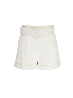 Frame 100% Lamb Leather Belted Shorts
